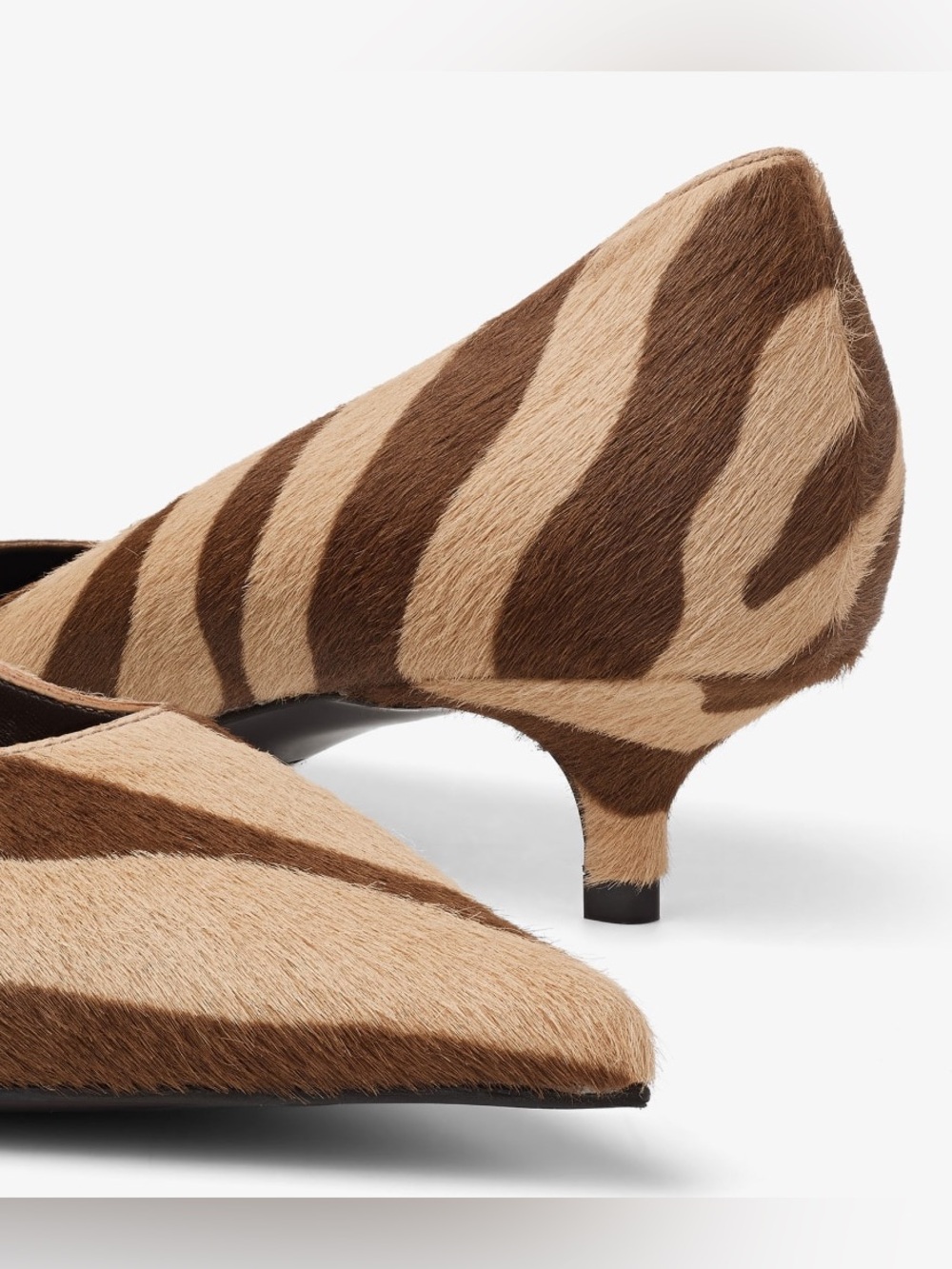 New Jimmy Choo Amelia 35 Chocolate Zebra Printed Pony Pumps $1,095 39.5 - Picture 2 of 14
